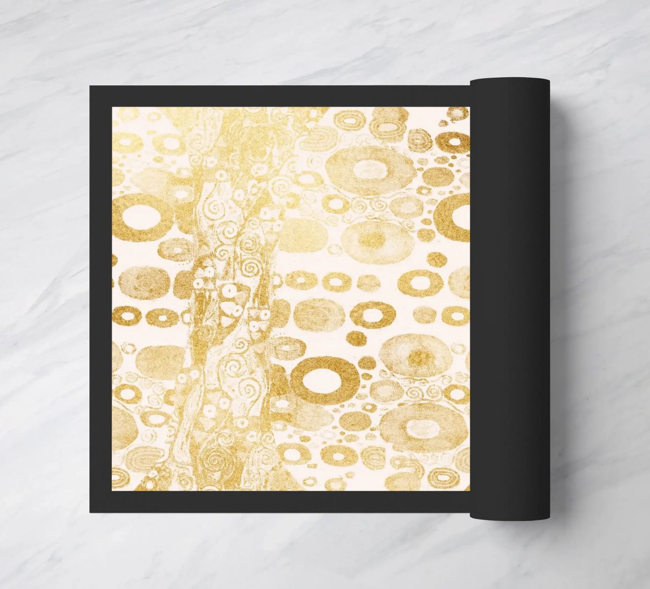 Klimt Inspired - Golden Abstract Pattern, Art Nouveau Luxe D doormat by ClubArt