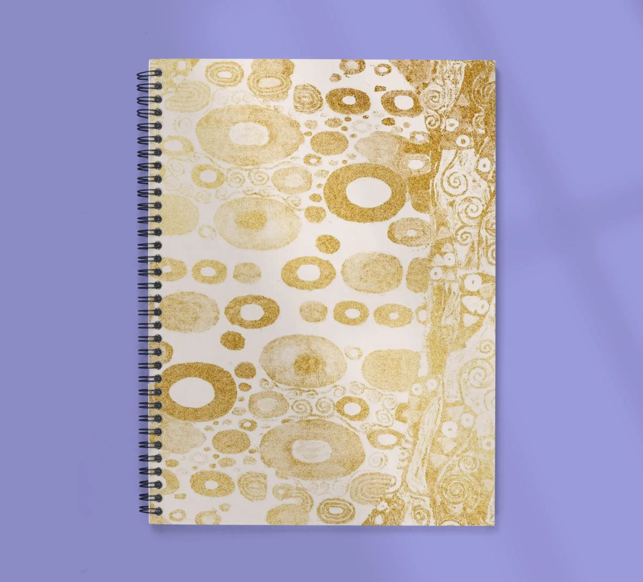 Klimt Inspired - Golden Abstract Pattern, Art Nouveau Luxe D spiral notebook by ClubArt