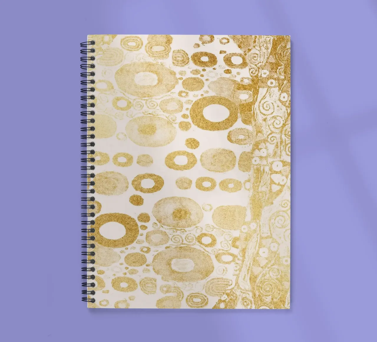 Ispirato a Klimt - motivo astratto dorato, Art Nouveau Luxe D diario ad anelli da ClubArt
