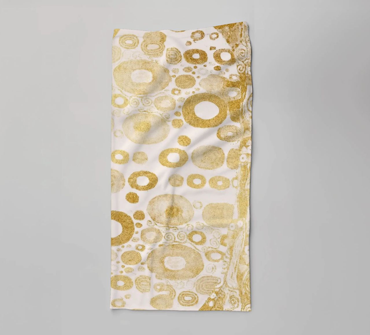 Klimt Inspired - Golden Abstract Pattern, Art Nouveau Luxe D towel by ClubArt