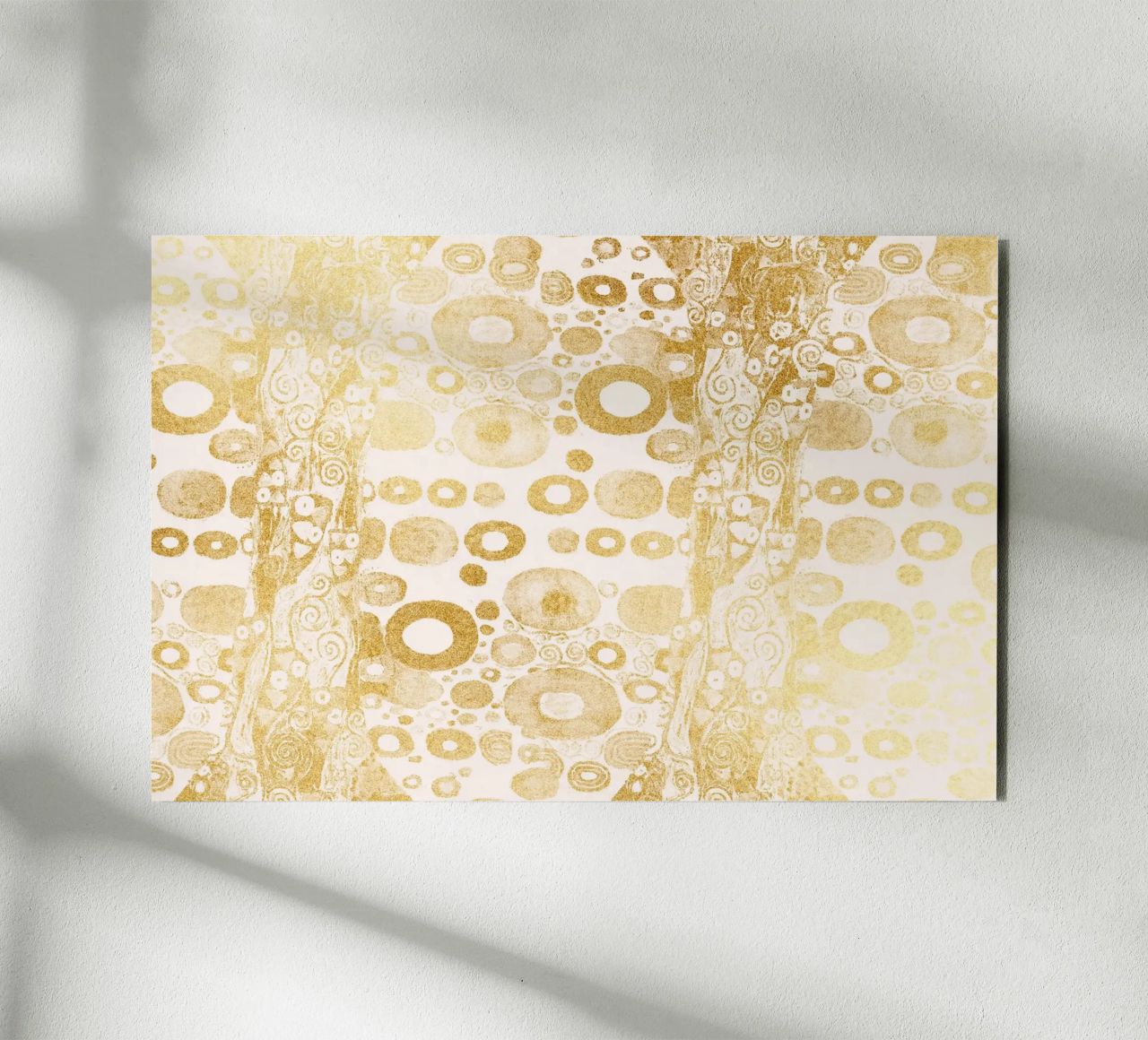 Klimt Inspired - Golden Abstract Pattern, Art Nouveau Luxe D alu-dibond by ClubArt