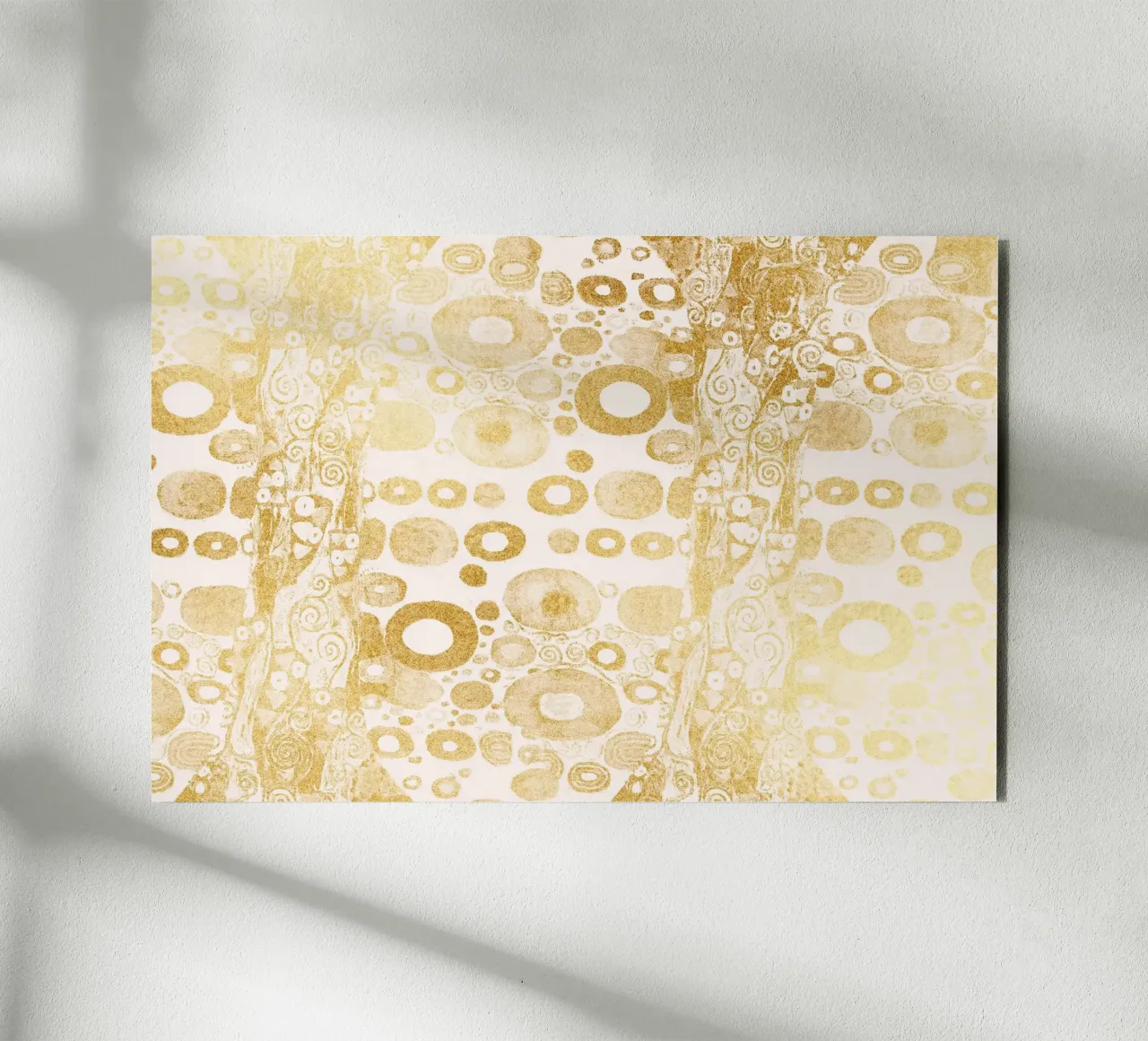 Ispirato a Klimt - motivo astratto dorato, Art Nouveau Luxe D alluminio dibond da ClubArt