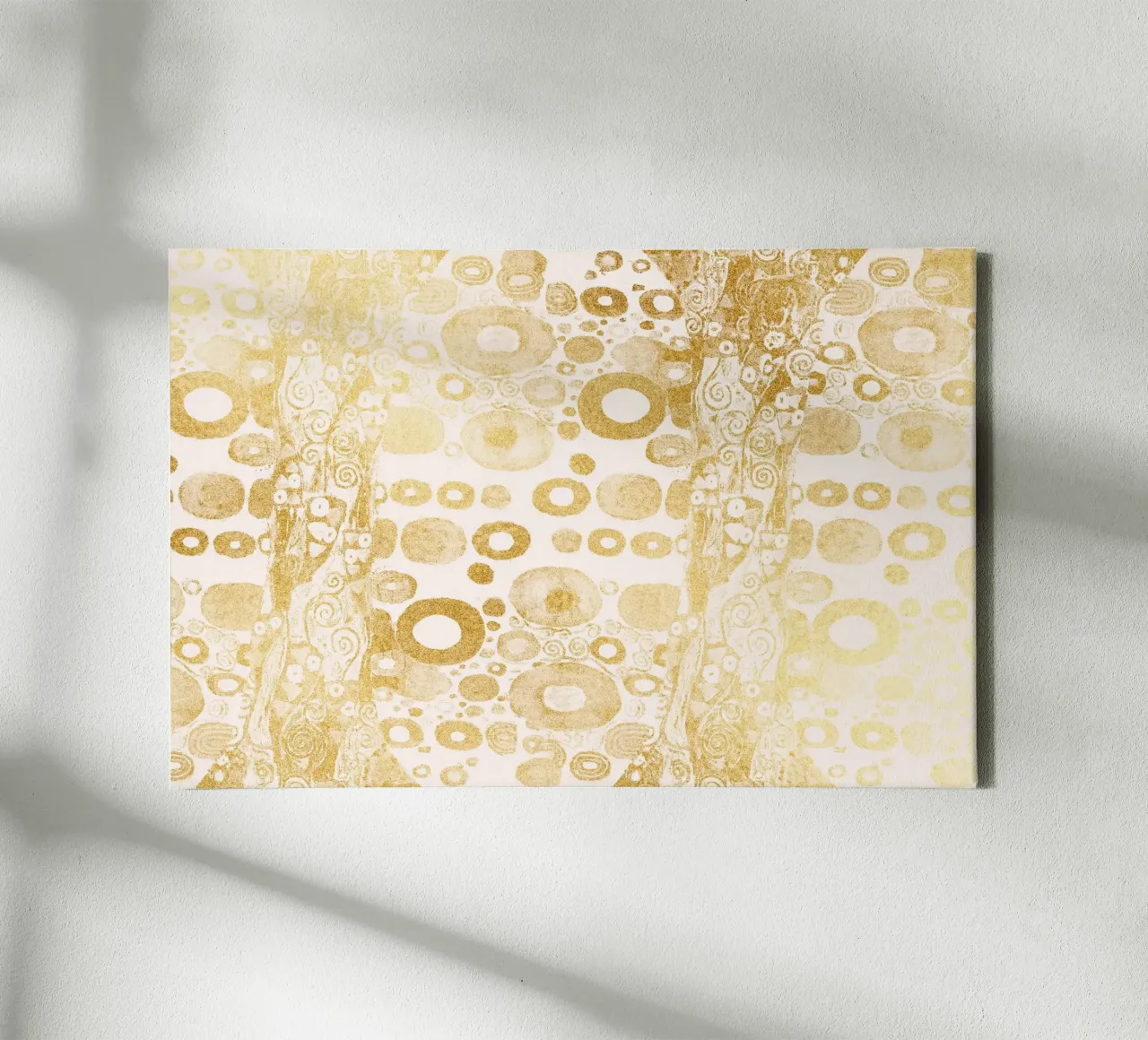 Klimt Inspired - Golden Abstract Pattern, Art Nouveau Luxe D Leinwand von ClubArt
