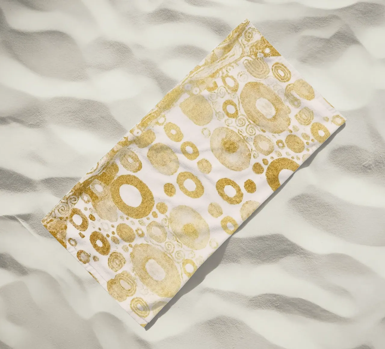 Ispirato a Klimt - motivo astratto dorato, Art Nouveau Luxe D telo mare da ClubArt