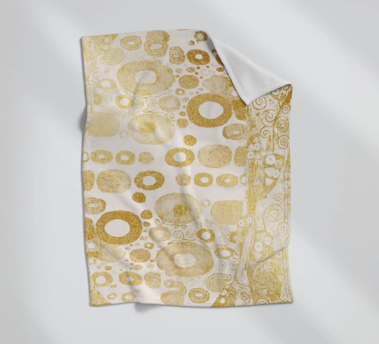 Klimt Inspired - Golden Abstract Pattern, Art Nouveau Luxe D Fleecedecke von ClubArt