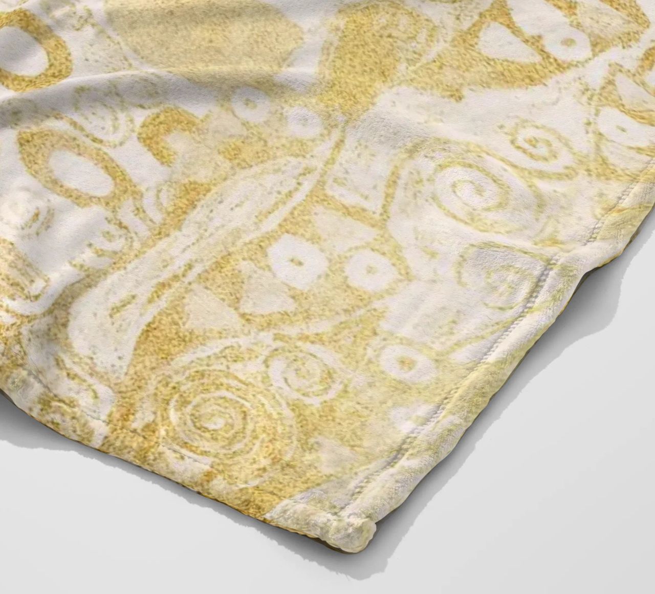 Klimt Inspired - Golden Abstract Pattern, Art Nouveau Luxe D Fleecedecke von ClubArt