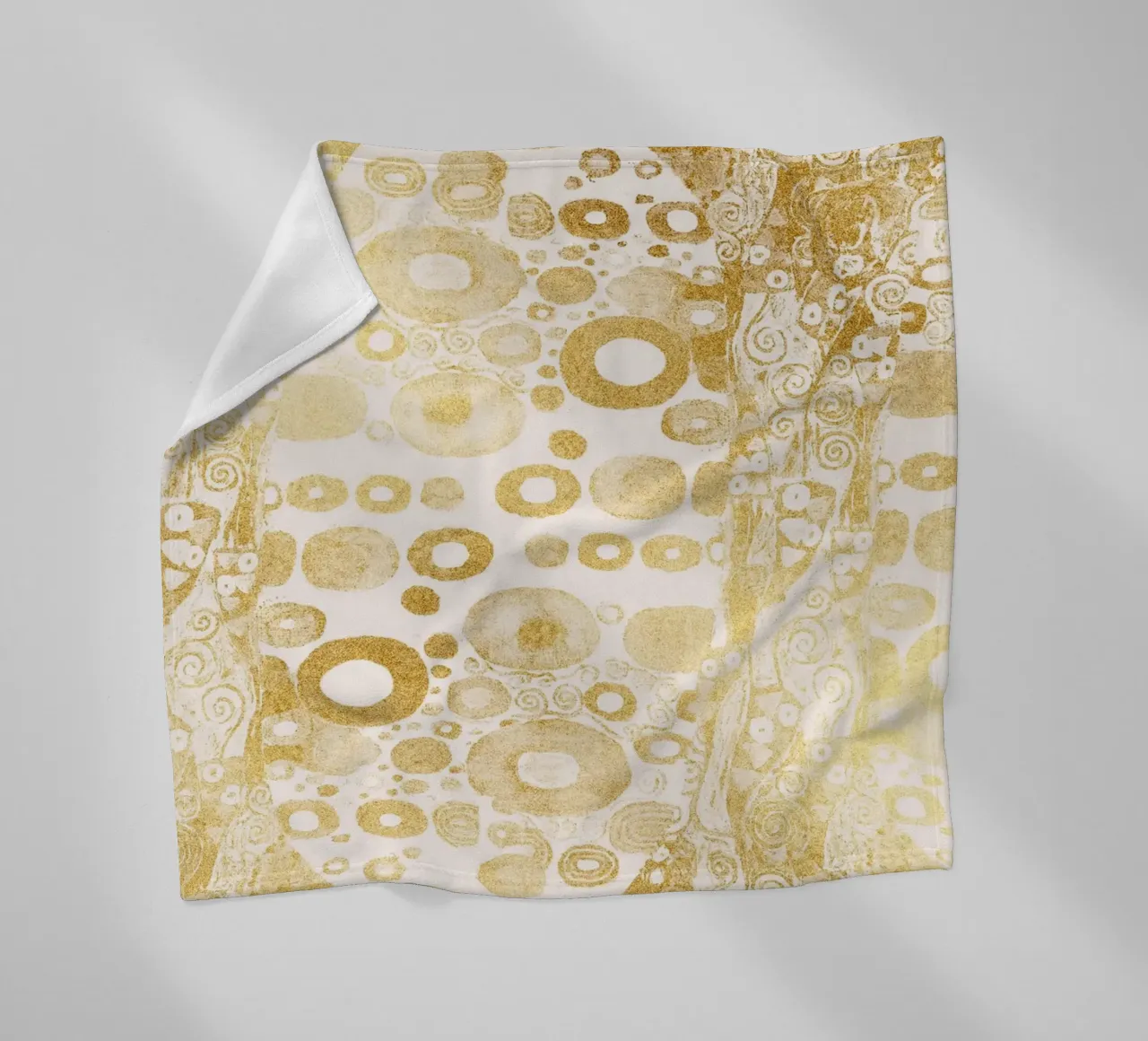 Inspirado en Klimt - Patrón Abstracto Dorado, Art Nouveau Luxe D manta de franela de ClubArt