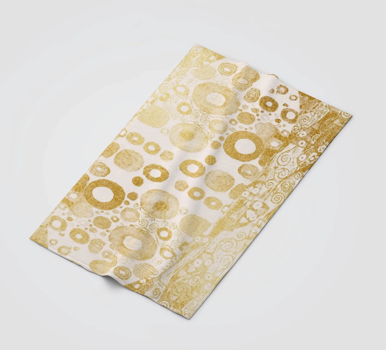 Klimt Inspired - Golden Abstract Pattern, Art Nouveau Luxe D Fleecedecke von ClubArt