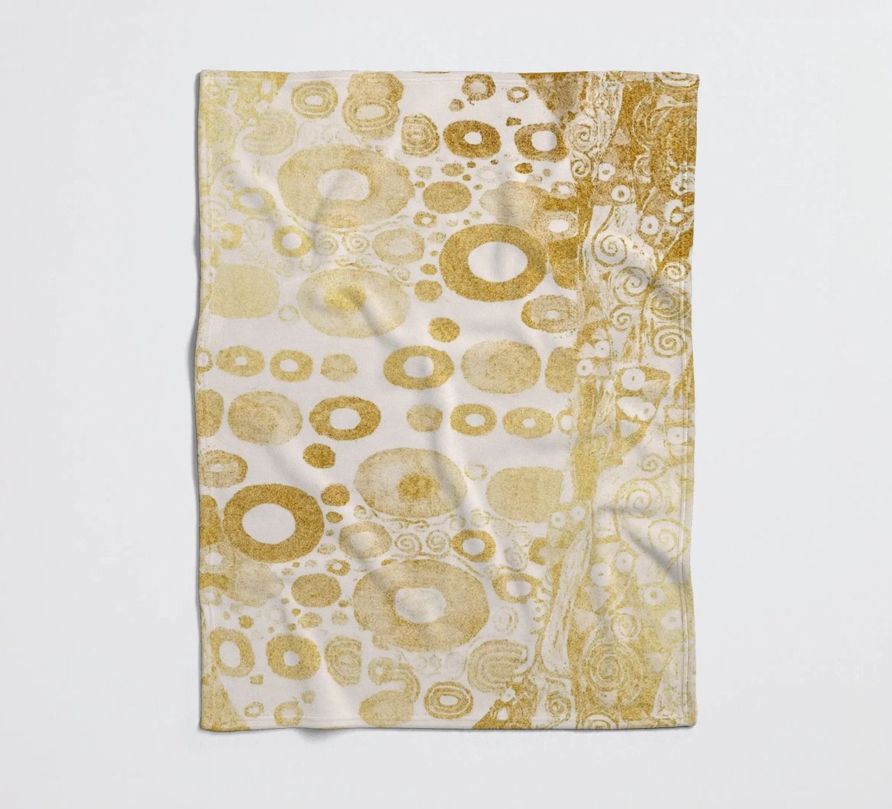 Klimt Inspired - Golden Abstract Pattern, Art Nouveau Luxe D Fleecedecke von ClubArt