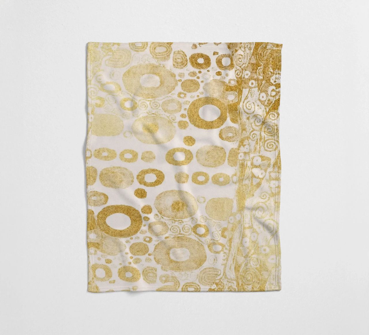 Klimt Inspired - Golden Abstract Pattern, Art Nouveau Luxe D Fleecedecke von ClubArt