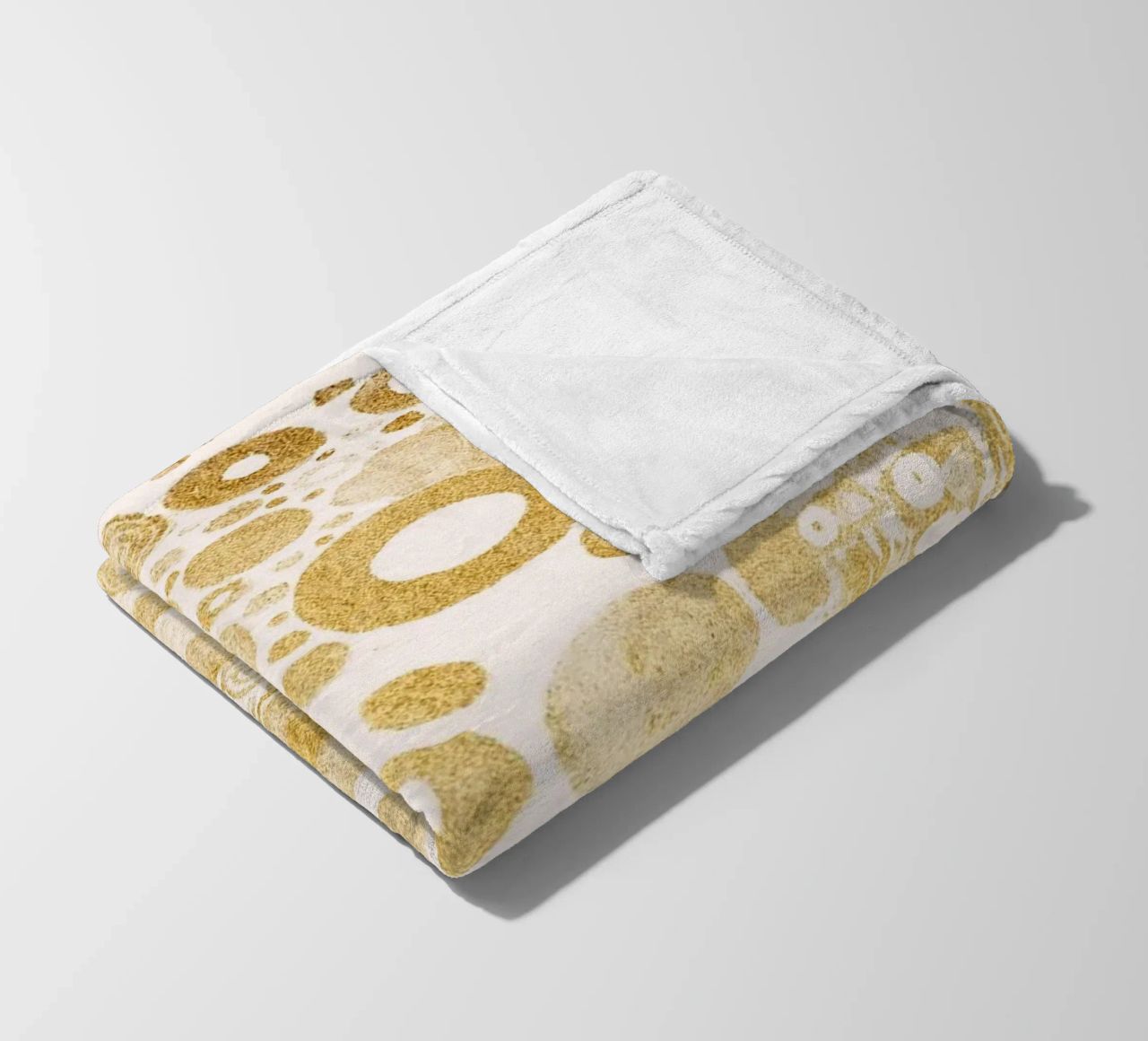 Klimt Inspired - Golden Abstract Pattern, Art Nouveau Luxe D Fleecedecke von ClubArt