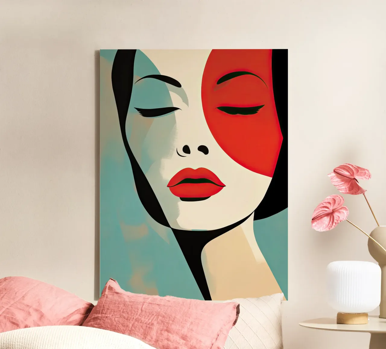 Abstract female face canvas by Imagine