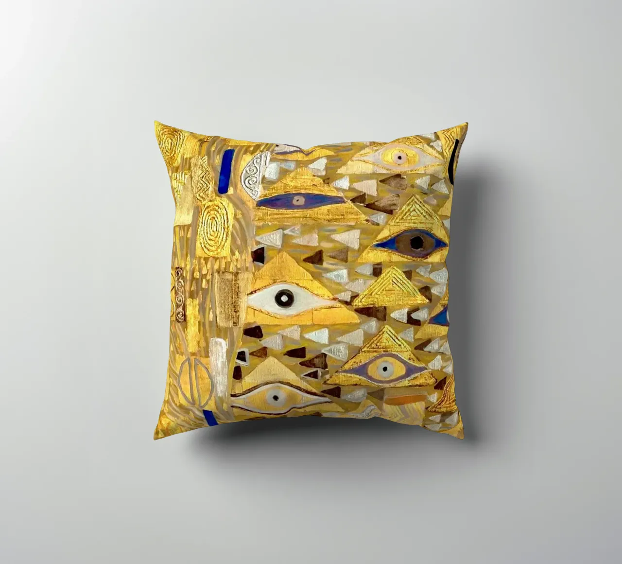 "Adele Bloch-Bauer I" di Klimt (particolare) - Secolo d'oro, Eye Sym cuscino da ClubArt