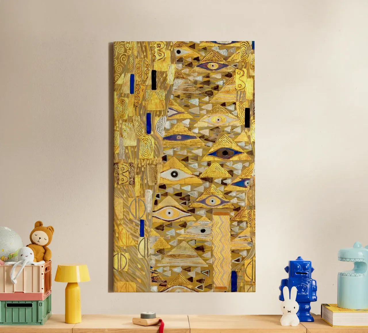 "Adele Bloch-Bauer I" di Klimt (particolare) - Secolo d'oro, Eye Sym tela con Cornice a cassetta da ClubArt