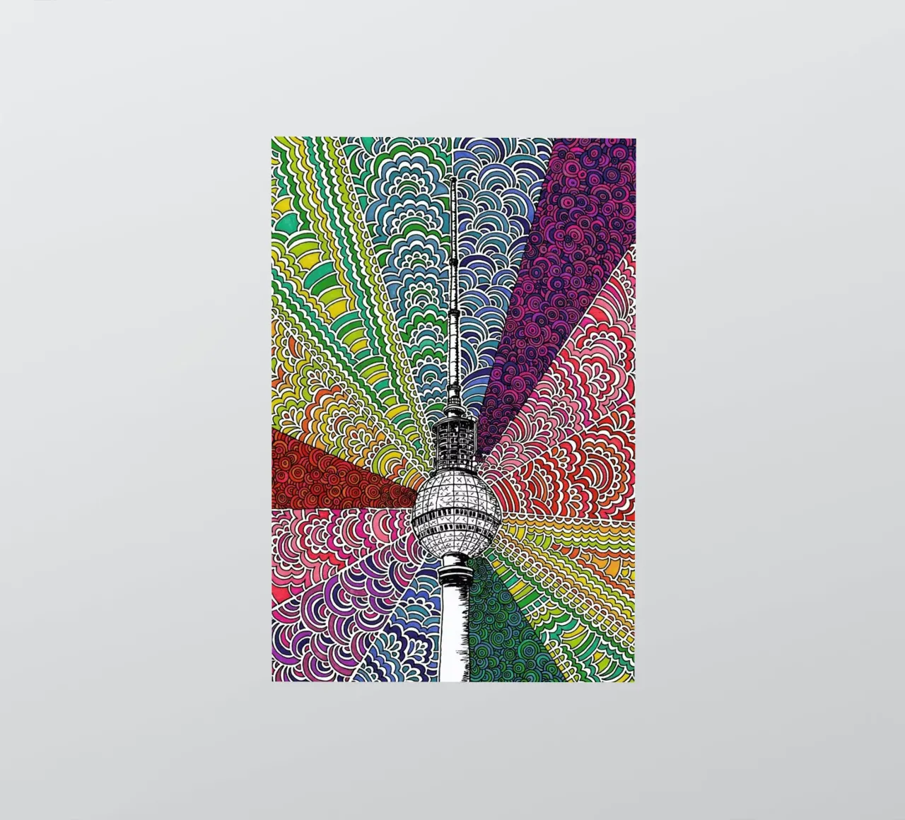 Berlin, Bursting With Color adesivo da KP Design