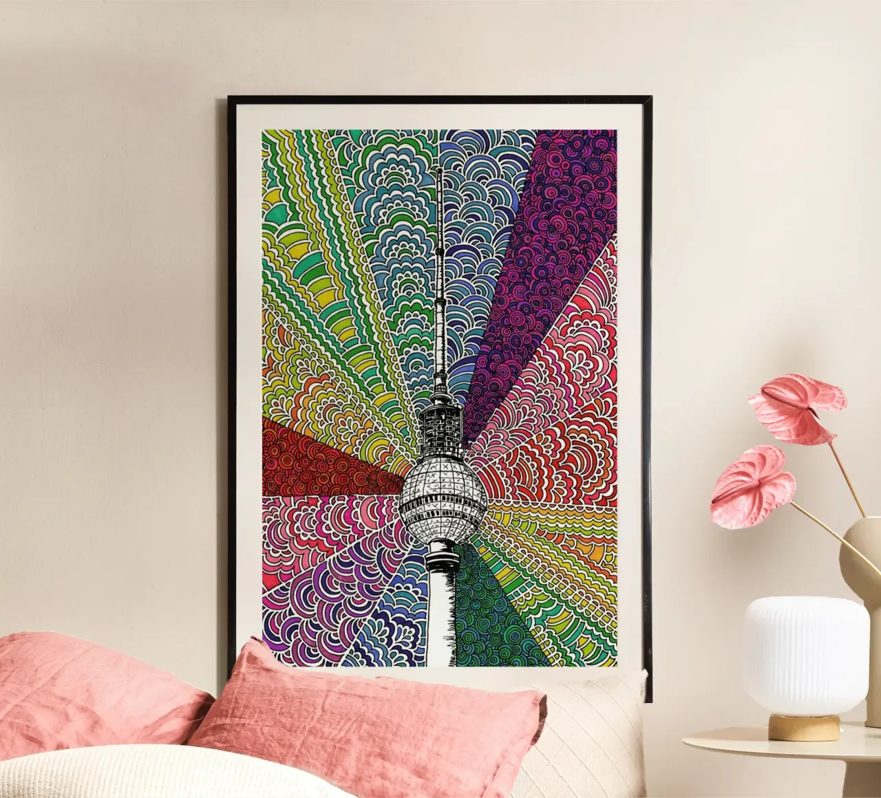 Berlin, Bursting With Color poster by KP Design