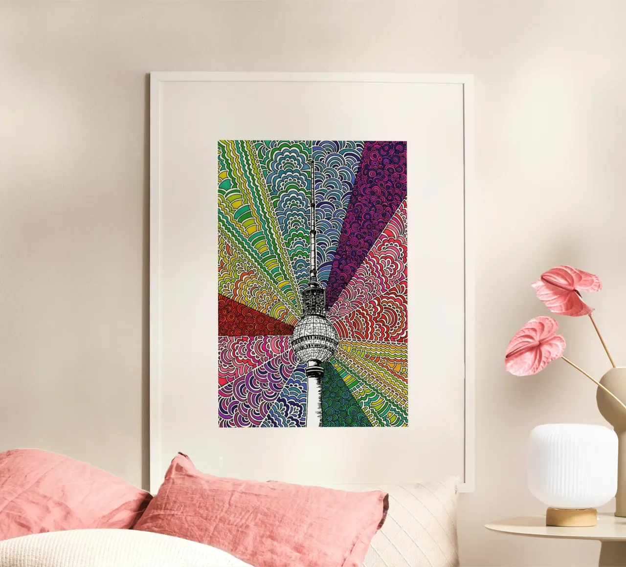 Berlin, Bursting With Color poster by KP Design