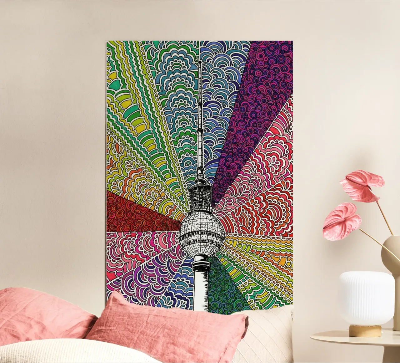 Berlin, Bursting With Color poster by KP Design