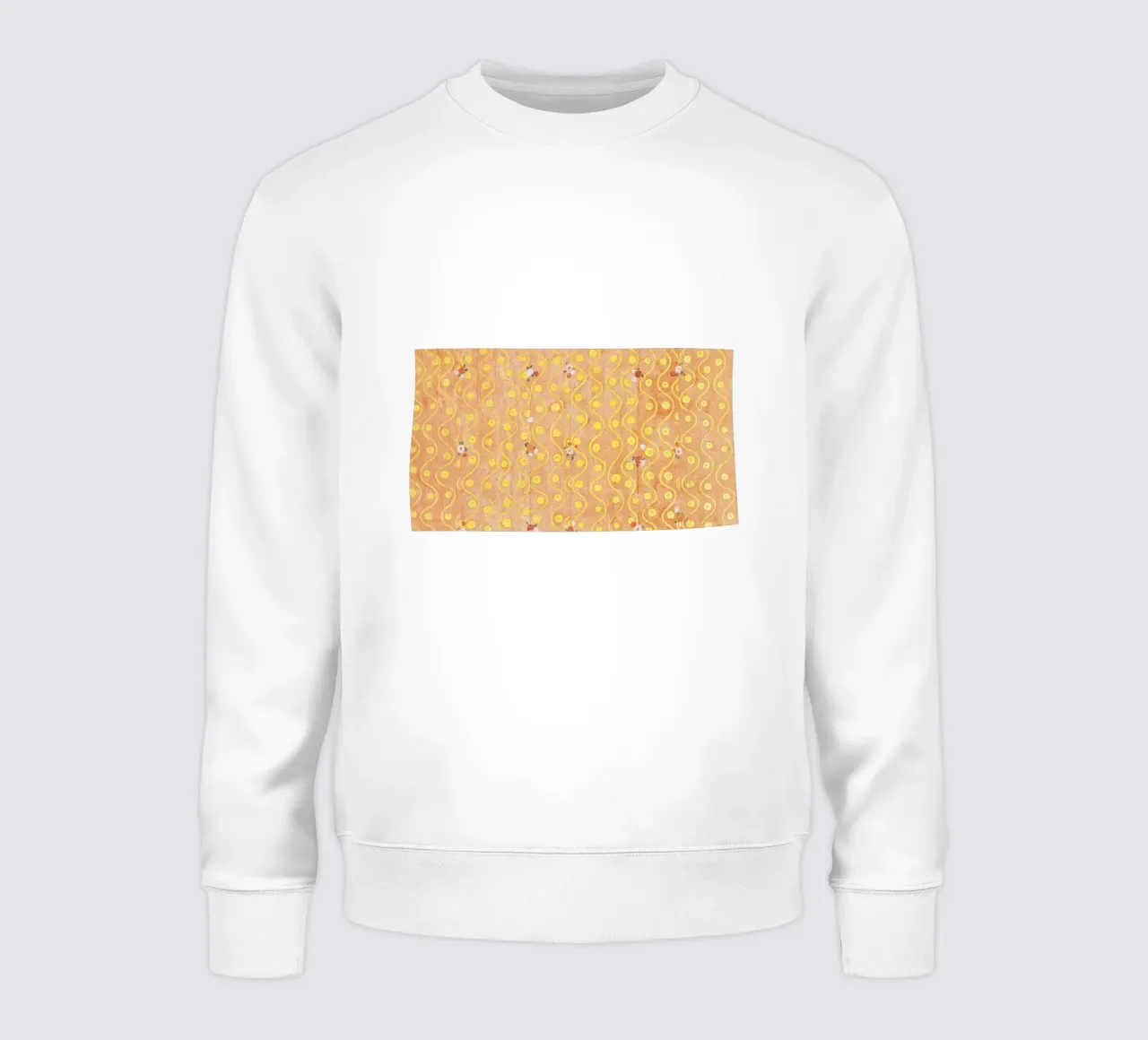 Ispirato a Klimt - Volute di pesca e oro, patch floreale Art Nouveau felpa da ClubArt