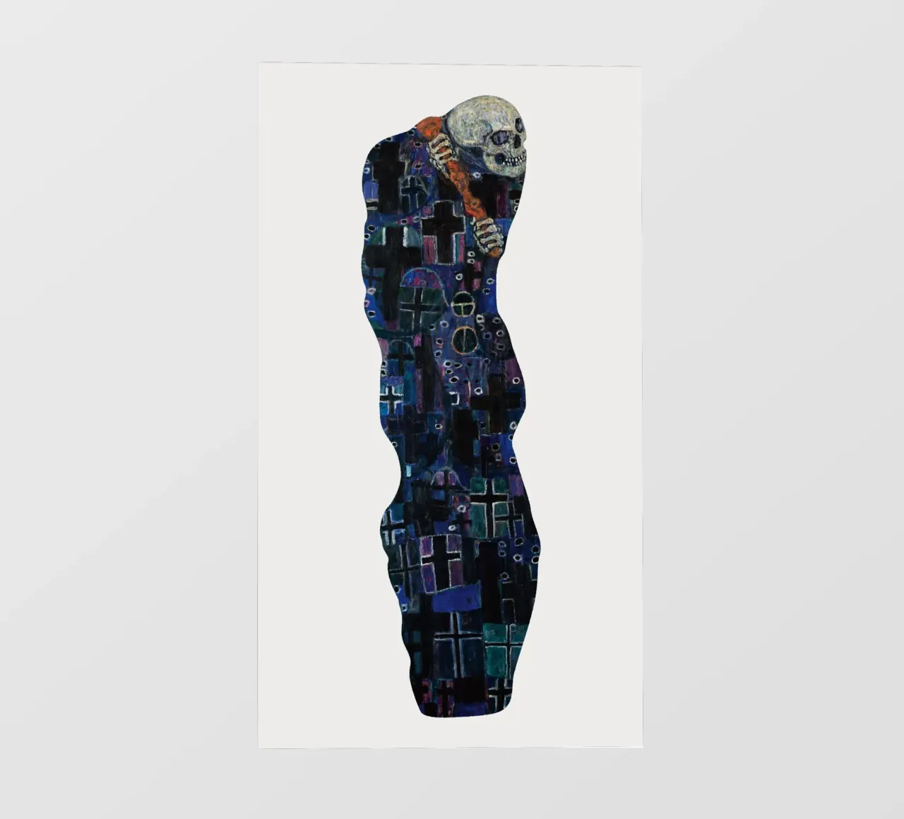 "Morte e vita" (Morte) di Klimt - Simbolismo, macabro, espe pellicola backlit da ClubArt
