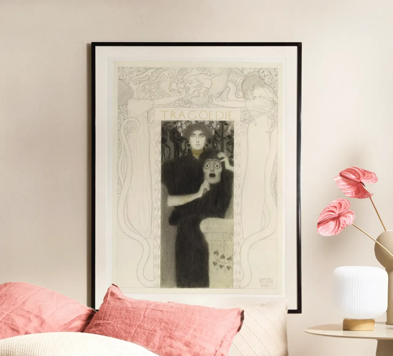 La "Tragedia" di Klimt - Simbolismo, allegoria, dramma Art Nouveau poster da ClubArt