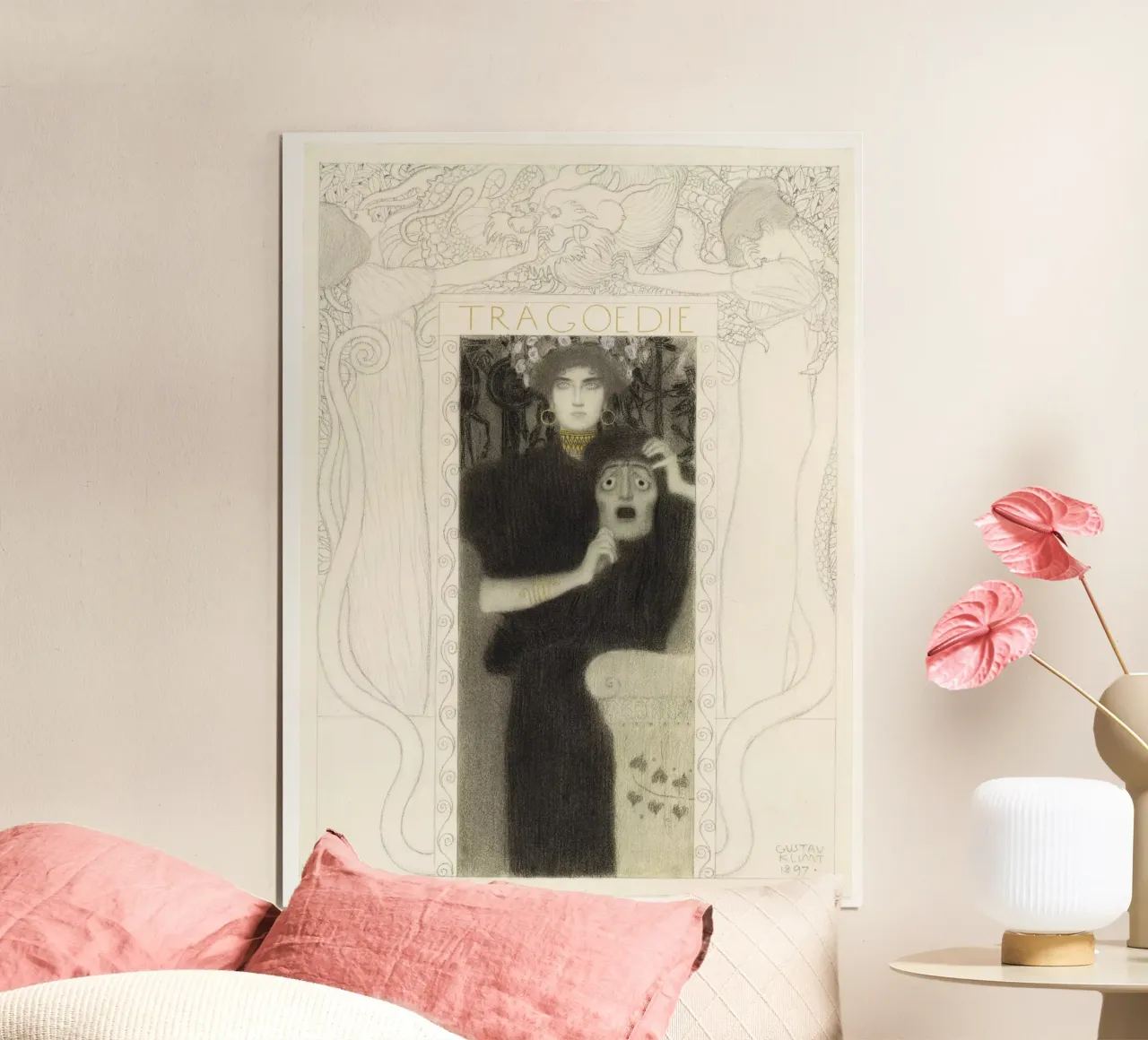 La "Tragedia" di Klimt - Simbolismo, allegoria, dramma Art Nouveau poster da ClubArt