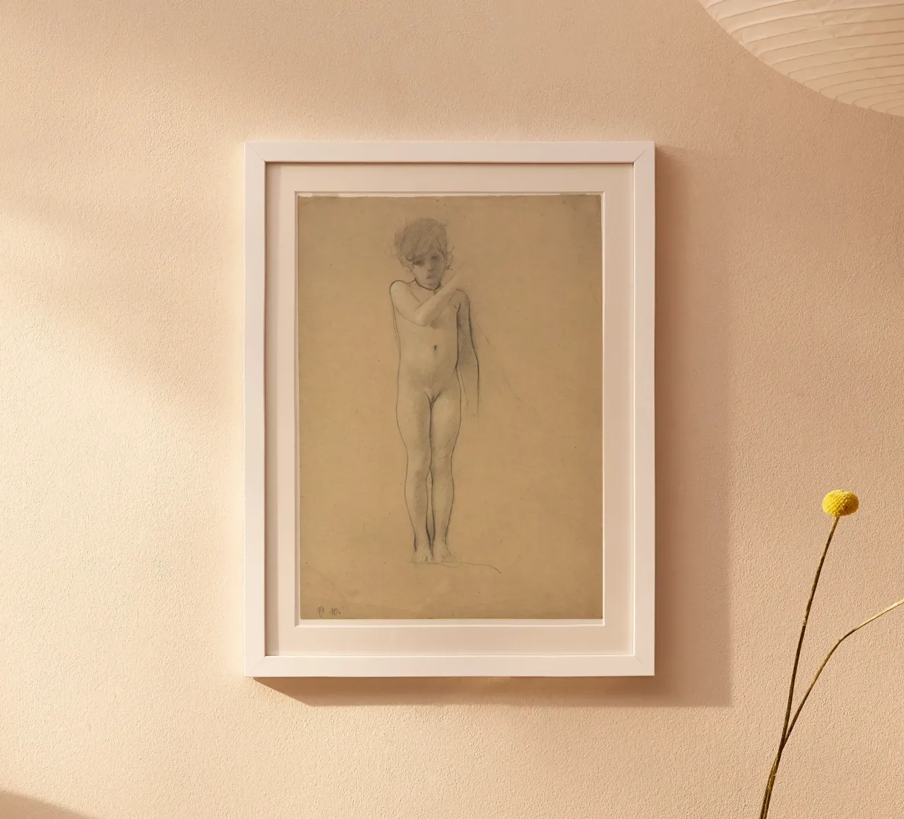 Klimts "Stehendes Nde Kind" - Figurative Zeichnung, Expressi Poster von ClubArt