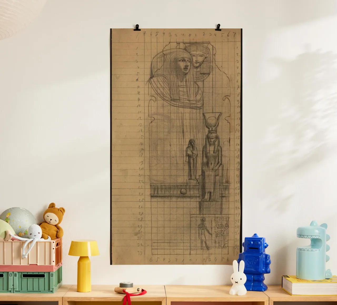 Lo "Studio d'arte egizia" di Klimt - Classico, Disegno, Antico W poster da ClubArt