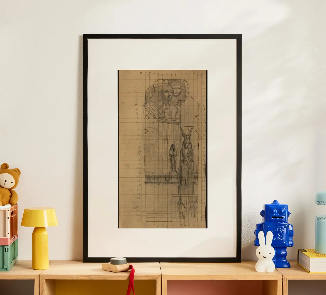 Lo "Studio d'arte egizia" di Klimt - Classico, Disegno, Antico W poster da ClubArt