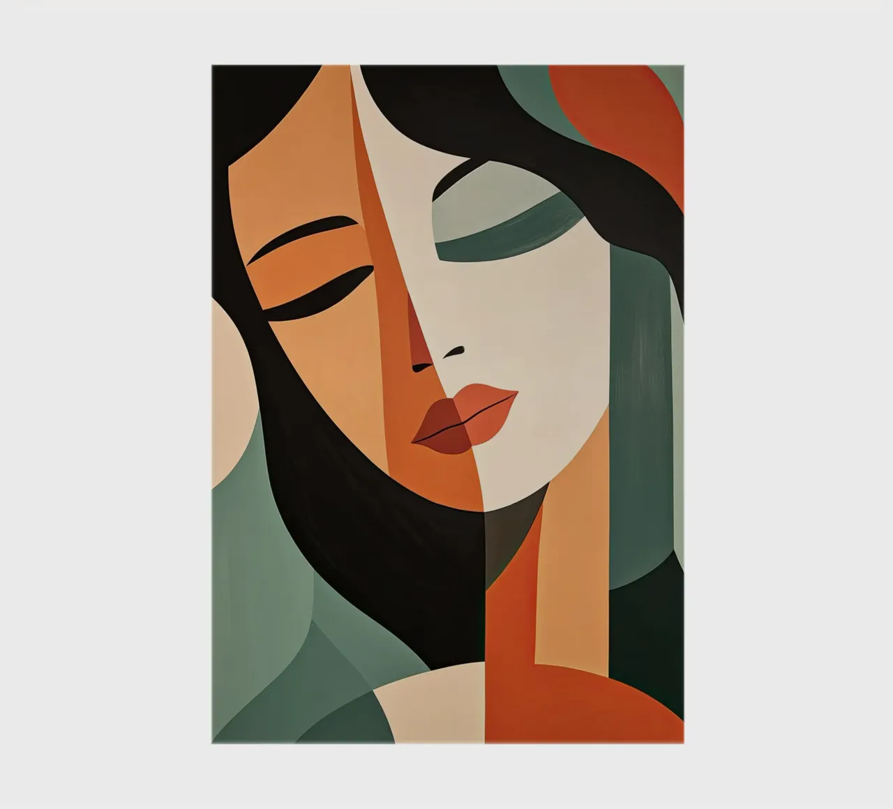 Visage féminin abstrait carnet de notes de Imagine