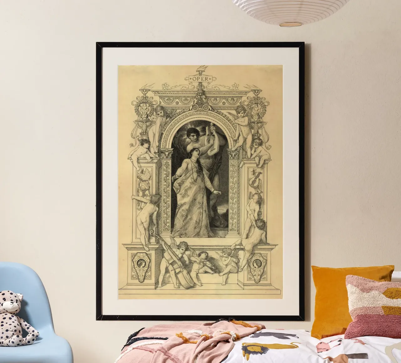 L'"Opera" di Klimt: allegoria, stile rinascimentale, stile del primo maestro. poster con telaio in legno da ClubArt
