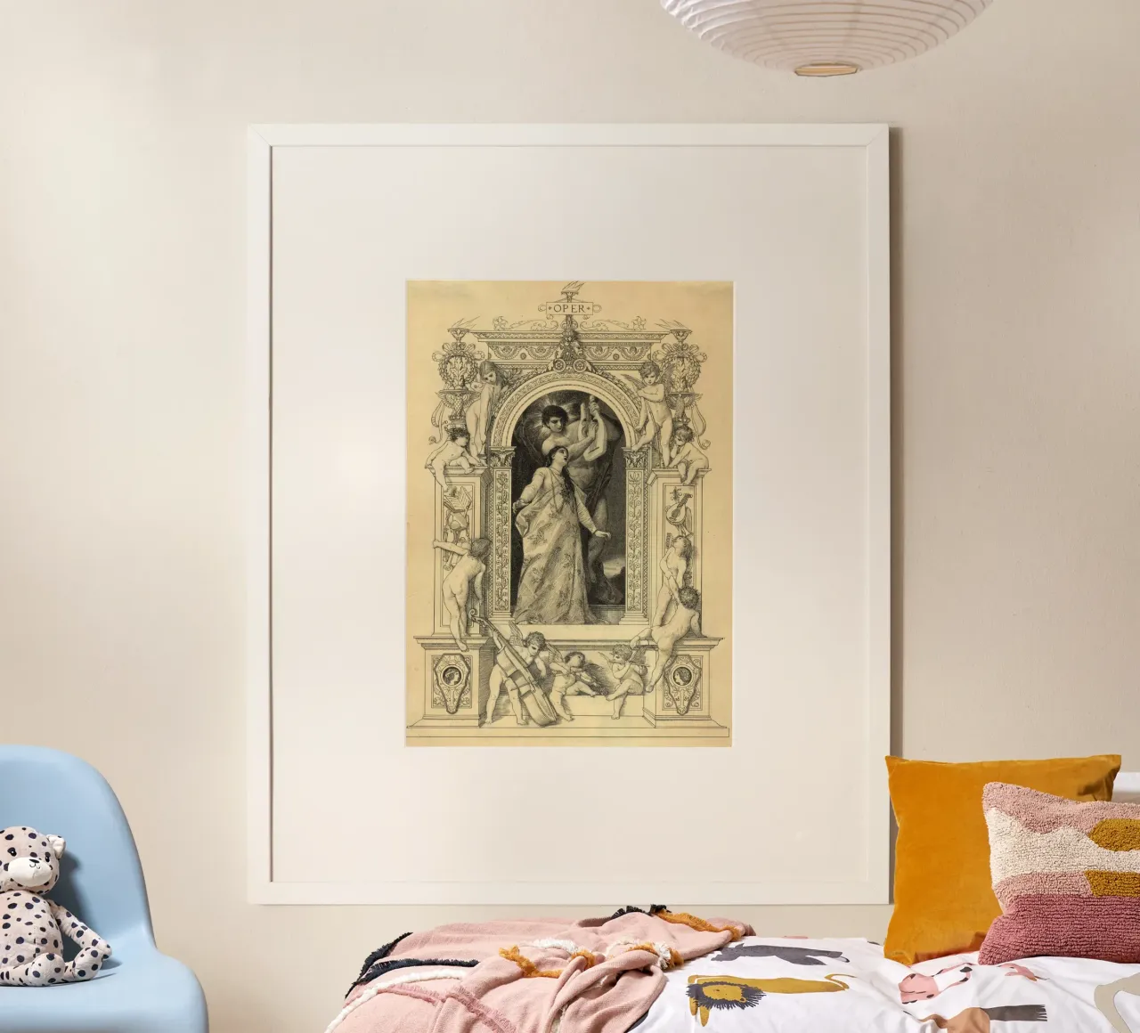L'"Opera" di Klimt: allegoria, stile rinascimentale, stile del primo maestro. poster con telaio in legno da ClubArt