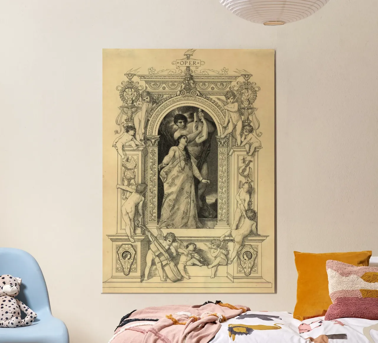 L'"Opera" di Klimt: allegoria, stile rinascimentale, stile del primo maestro. poster con telaio in legno da ClubArt