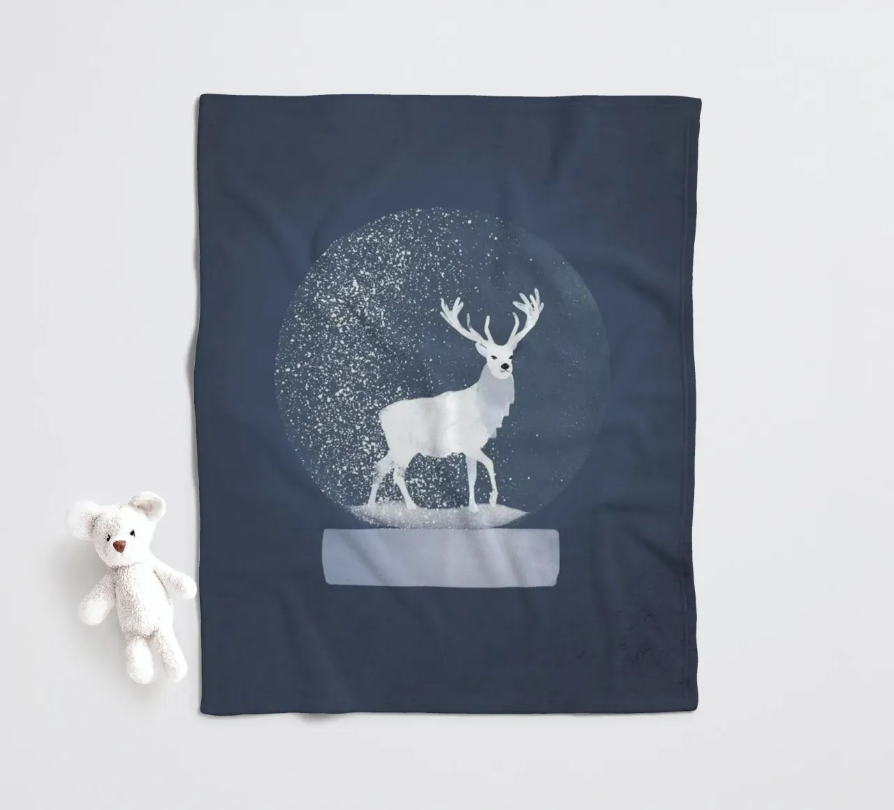 Snowglobe Deer coperta in pile da Goed Blauw