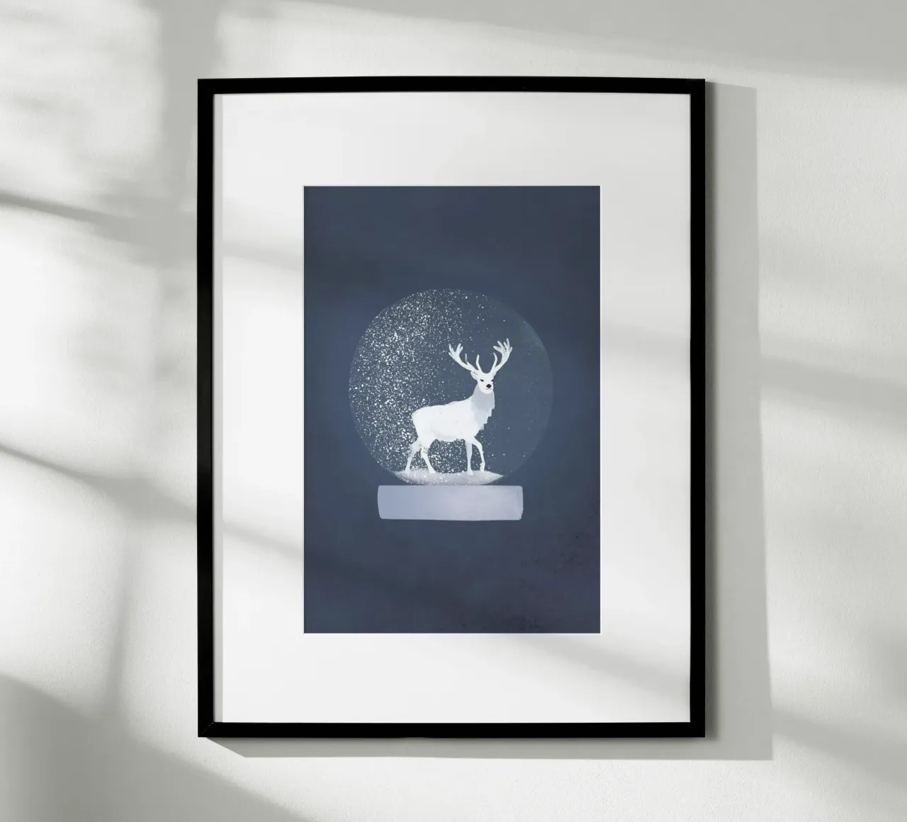 Snowglobe Deer poster da Goed Blauw