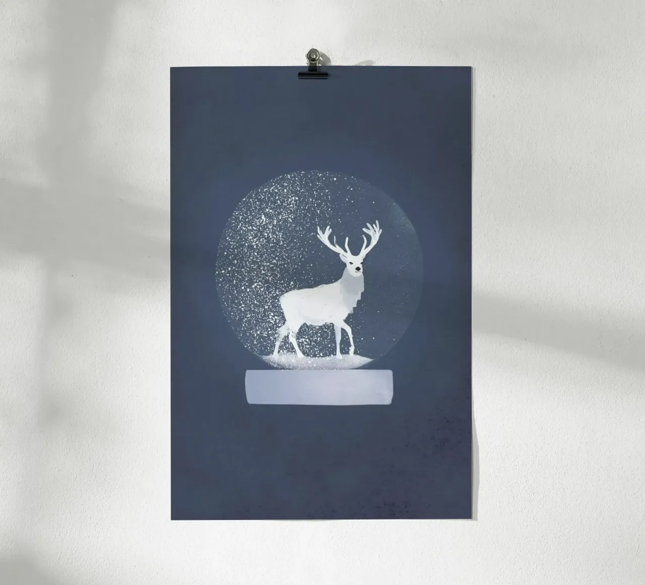 Snowglobe Deer poster da Goed Blauw