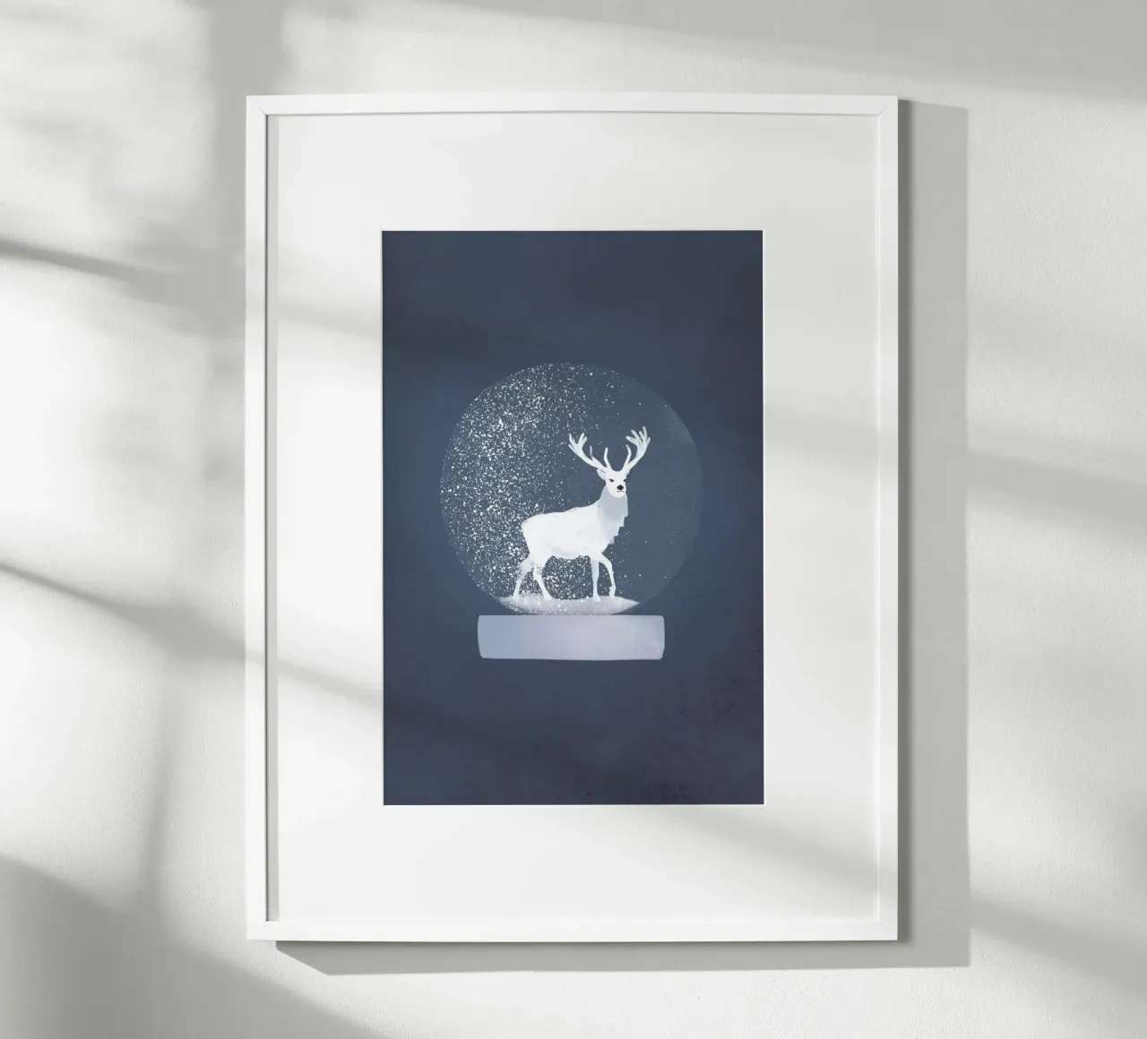 Snowglobe Deer poster da Goed Blauw