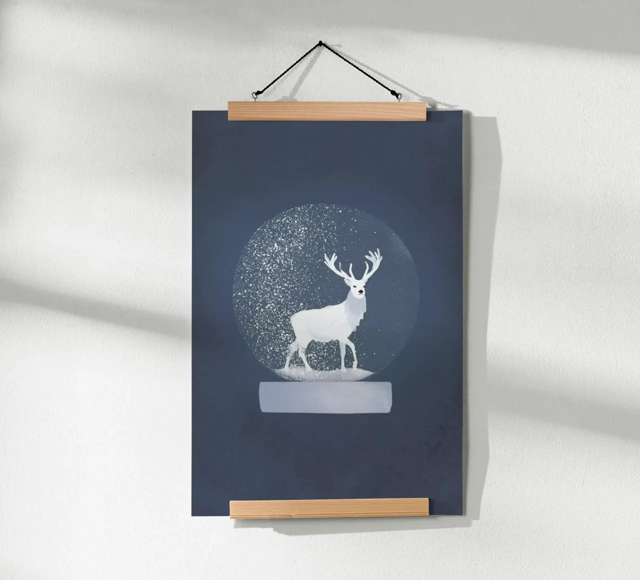 Snowglobe Deer poster da Goed Blauw