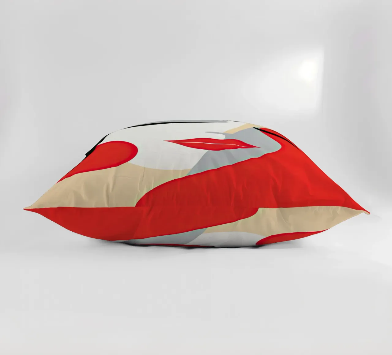 Abstract female face decorative cushion by Imagine