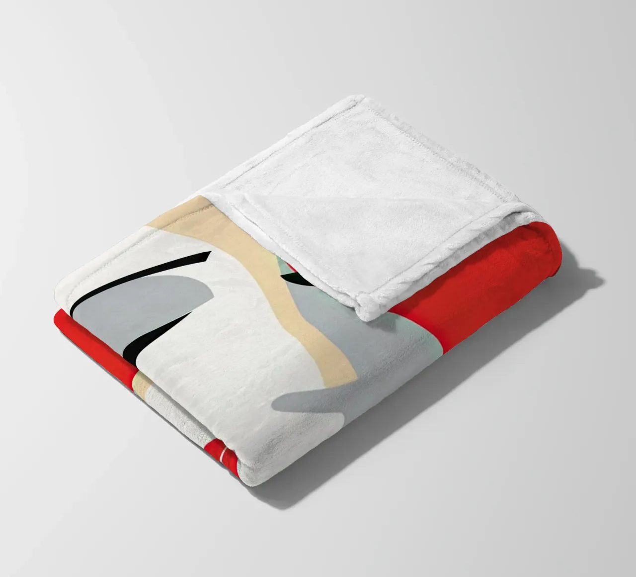 Abstract female face fleece blanket by Imagine