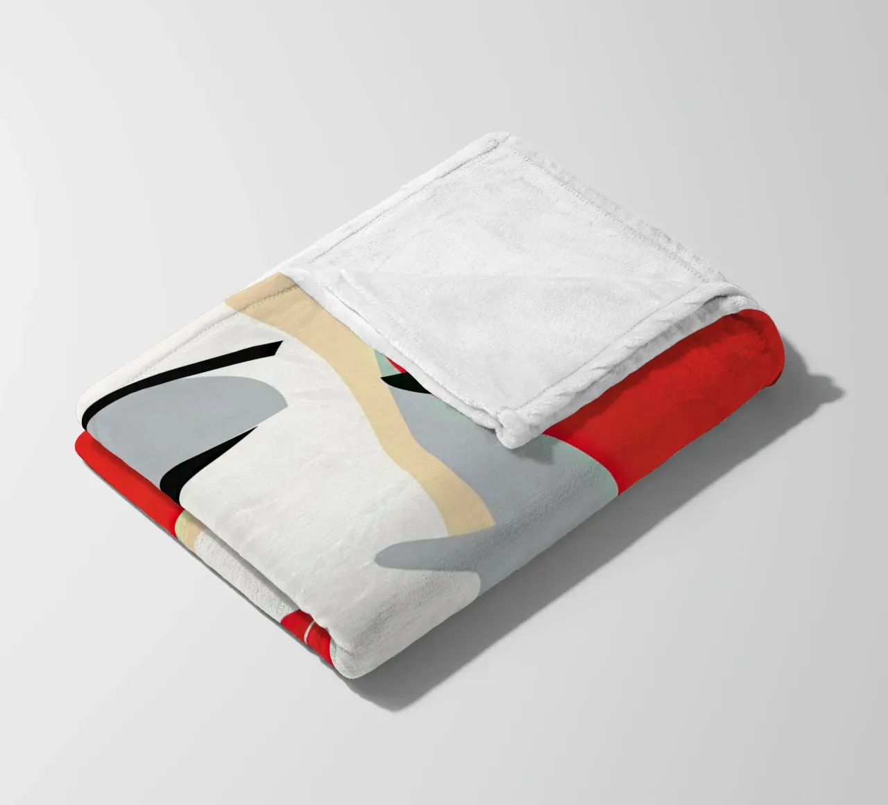 Abstract female face fleece blanket by Imagine