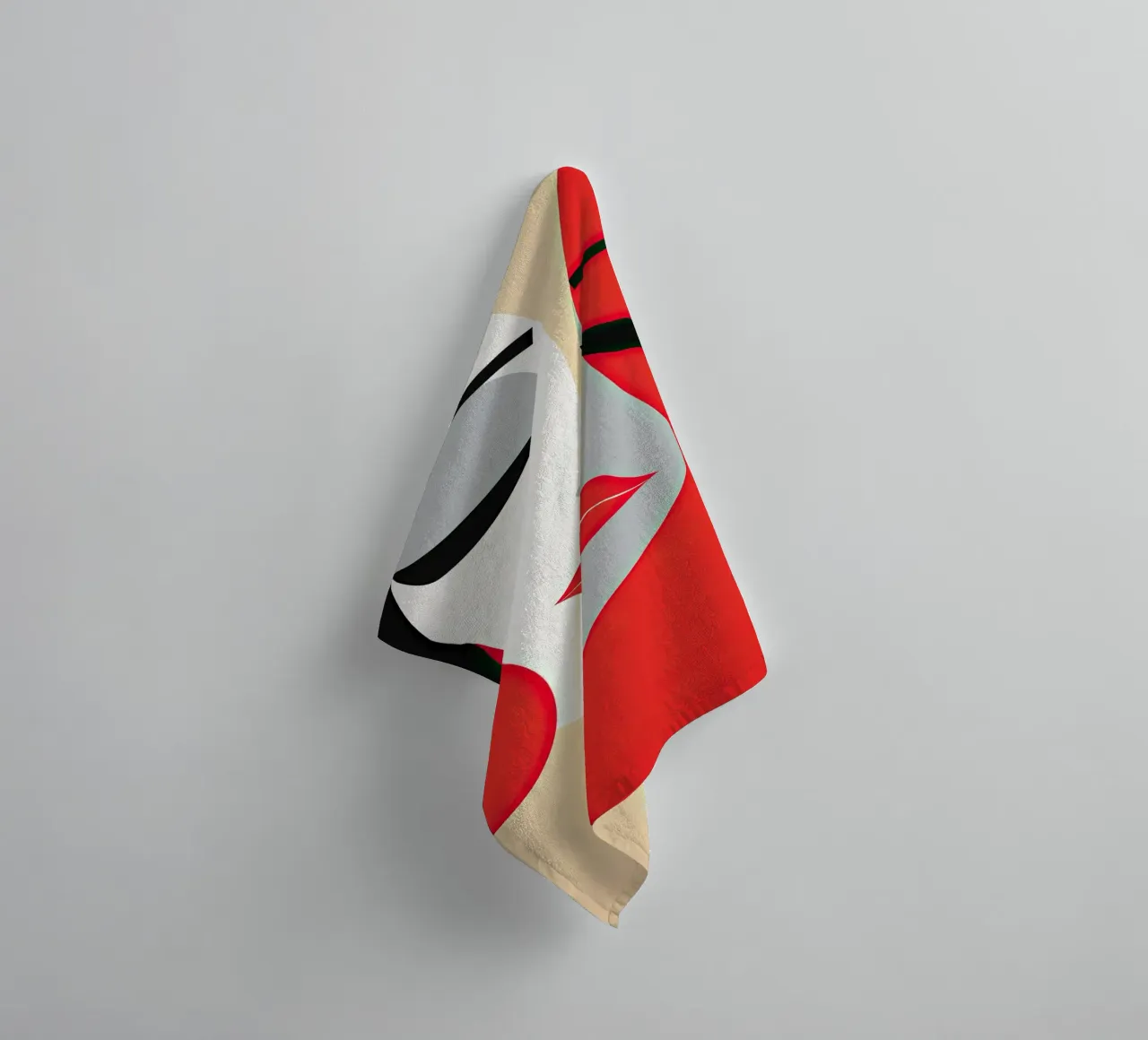 Abstract female face towel by Imagine