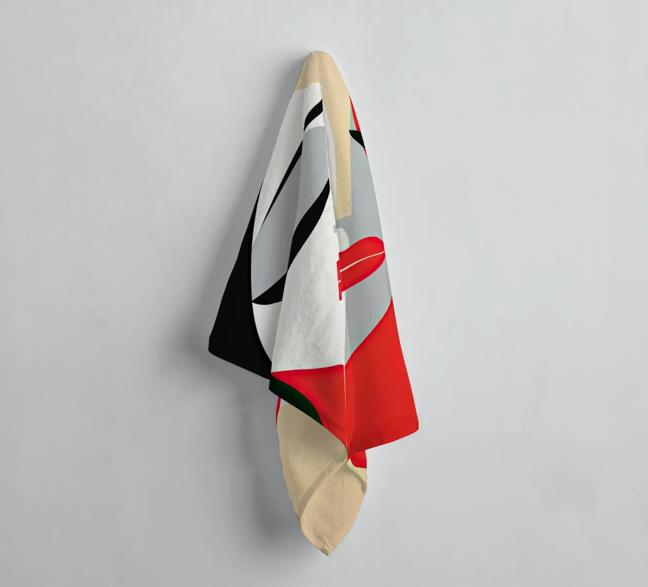 Abstract female face towel by Imagine