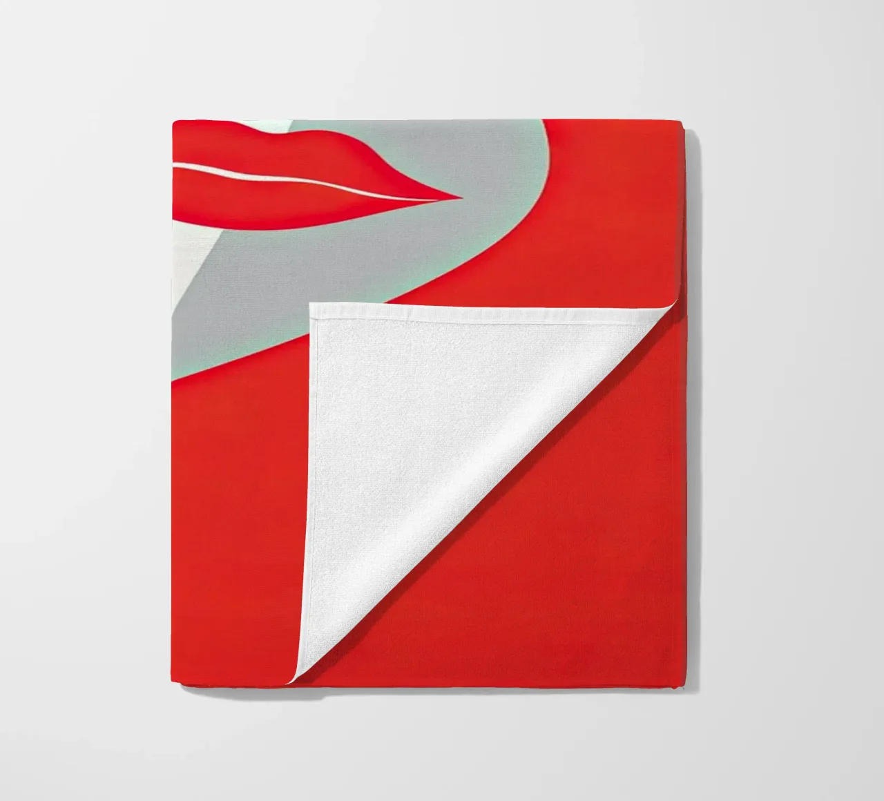 Abstract female face beach towel by Imagine