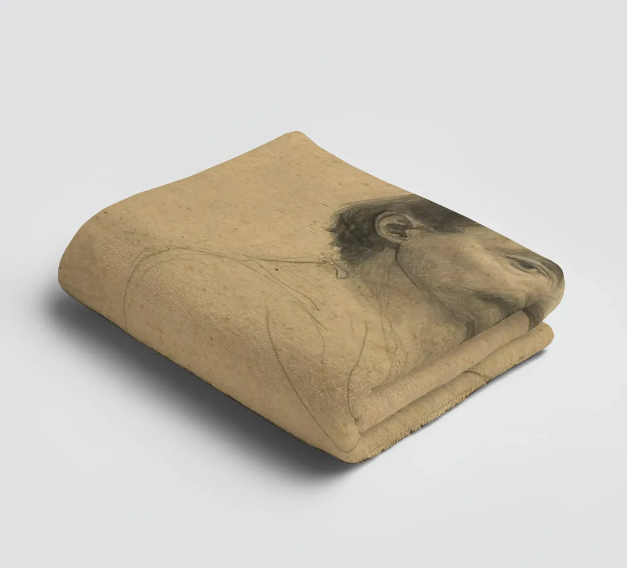 Klimt's "Man with Moustache & Hand Studies" - Figurative Dra towel by ClubArt