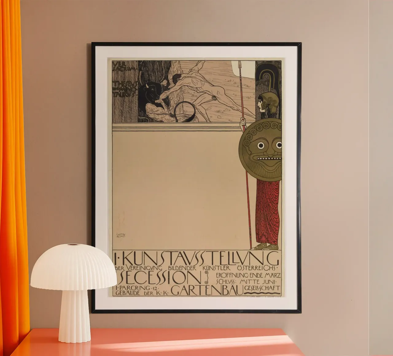 Il manifesto della Prima Secessione di Klimt (non censurato) - Art Nouveau, Myt poster da ClubArt