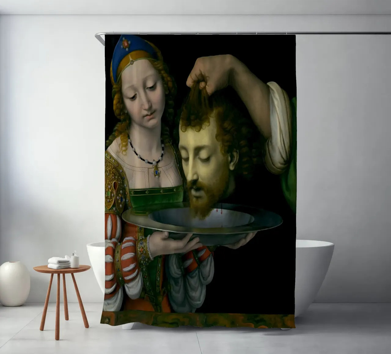 Solaris "Salome mit dem Haupt Johannes des Täufers" - Renaissance Duschvorhang von ClubArt