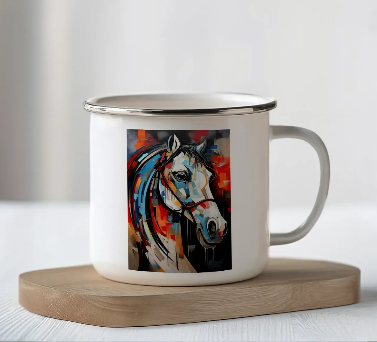 Resumen de Paard taza de esmalte de Imagine