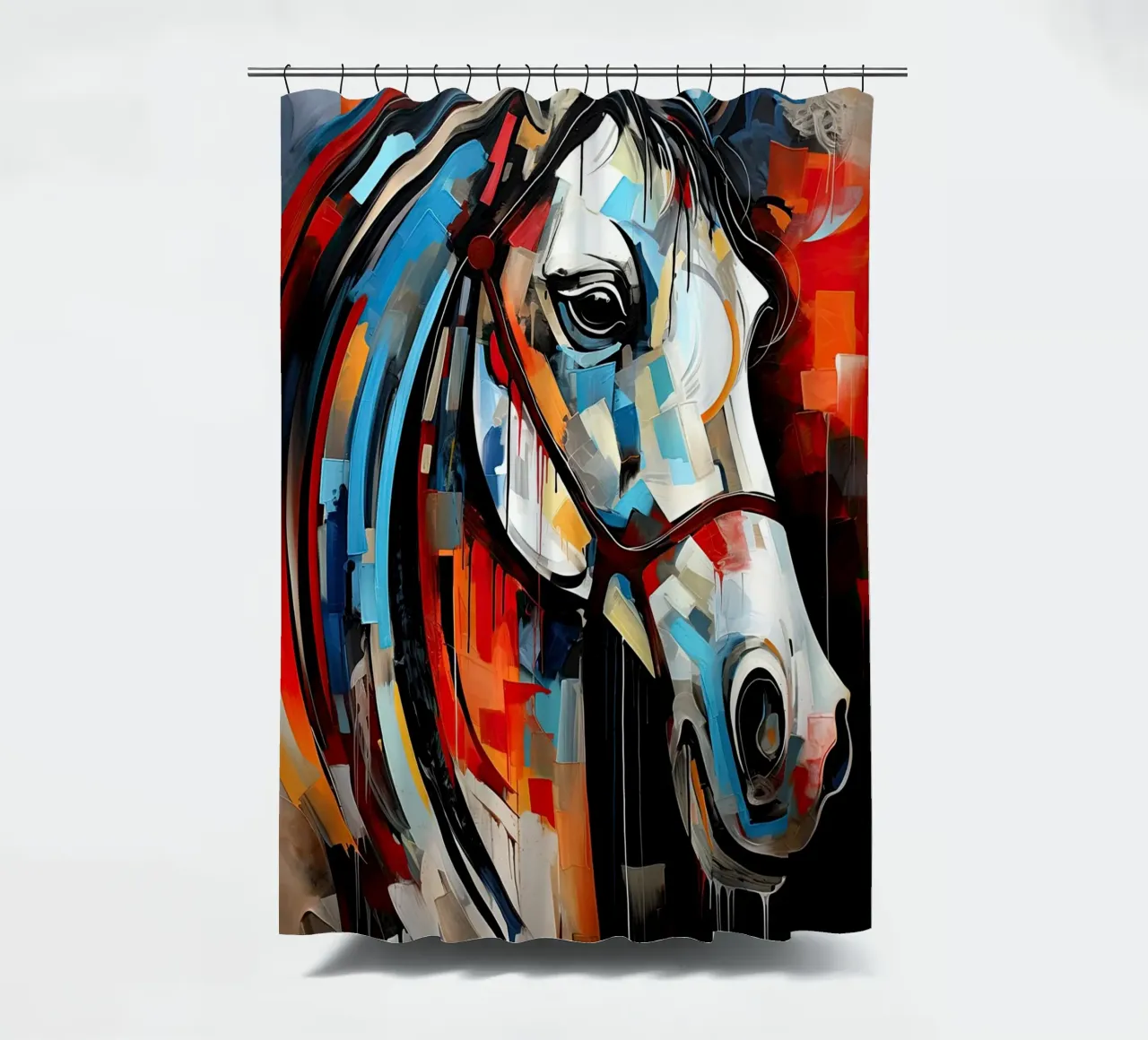Paard abstract shower curtain by Imagine
