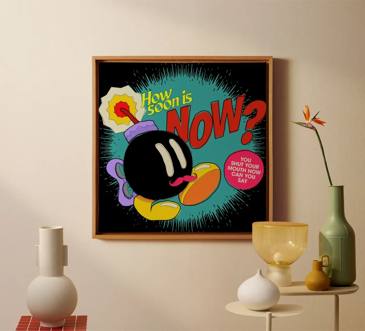How Soon tela con Cornice a cassetta da Butcher Billy